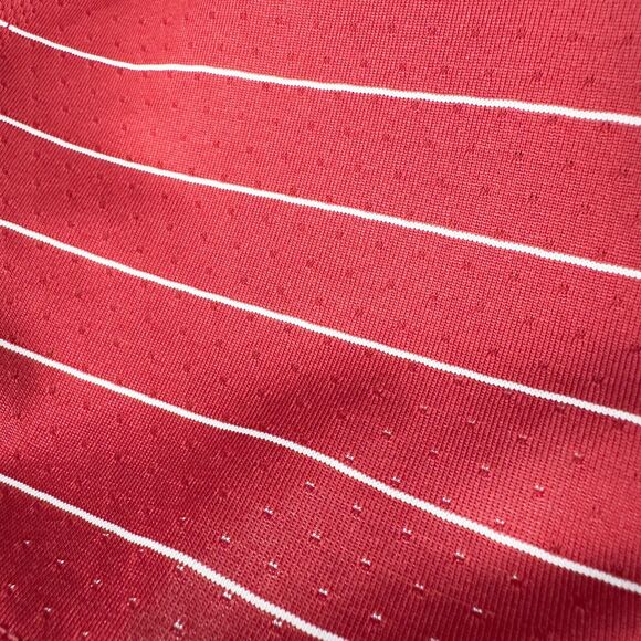 Nike Golf Ventilated Striped Active Polo Shirt Mens Large Red White 231584-642 - Picture 13 of 16